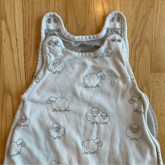 Woolino Cozy Sheep Print Kids Pajama Sleep Sack - Picture 3 of 4